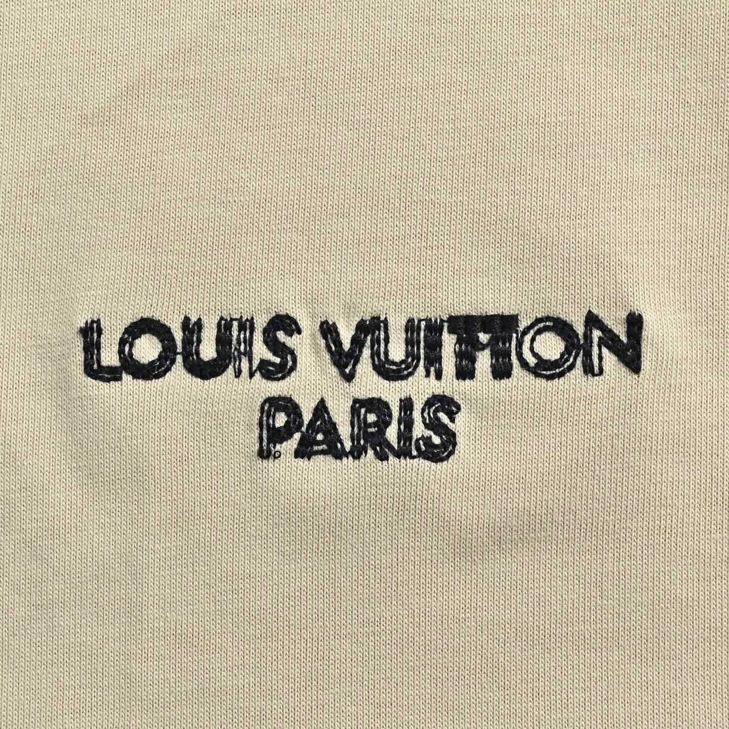 Louis Vuitton/Louis Vuitton 26ss embroidered logo letter short sleeves